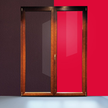 RUBINO - Double Pane Aluminium-Clad Wood Premium Quality Door (in 6ft x 8ft ) with Tilt & Turn Features