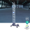 Aluminium Extendable Tower Wheel Ladder (Model: K-7015, Height: 17ft + 17ft, 5ft x 7ft(FS), 6ft(T), Heavy)