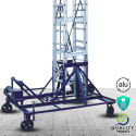 Aluminium Extendable Tower Wheel Ladder (Model: K-7015, Height: 17ft + 17ft, 5ft x 7ft(FS), 6ft(T), Heavy)