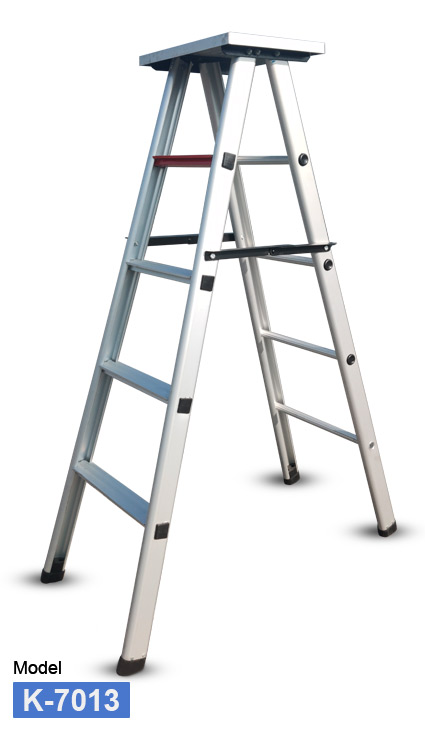Kalco Yellow Aluminium Foldable Ladder K7013